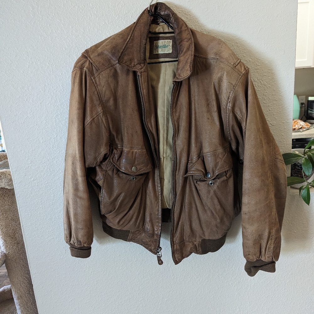 Vintage st. Johns bay leather bomber